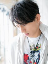 モッズヘアメン 名護大東店(mod's hair men)&nbsp;好感度抜群！長めバングネイビーブラック束感カットj名護大東