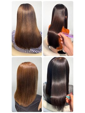 美容室フルール 20代30代艶感♪髪質改善カラーミルクティーベージュ