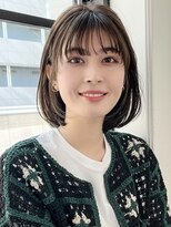 ガーランドツー(Garland 2F) ◎面長の方必見！大人かわいいぱつっと小顔シースルー前髪ボブ