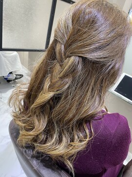 あお へあさろん ハイライトグレイカラー