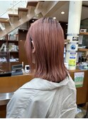 ラベンダーピンク×セミボブ