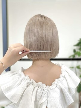 アモレット 天文館店(amoretto) 【amoretto_ yu-ka.】ホワイトベージュ/ハイトーンボブ