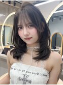 レイヤーカット小顔に見せるヘア/韓国ヘア/髪質改善/福岡/天神