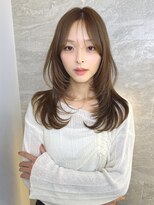 ロンドガーネット 池袋(Lond garnet)&nbsp;ミニウルフレイヤーカット顔周り前髪韓国ミディアムロング/池袋