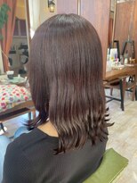 ピンキーウエスト&nbsp;福島*ブリーチなしダブルカラー白髪ぼかし*小顔カット縮毛矯正