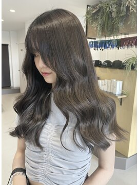 アッシュブラウンエクステ