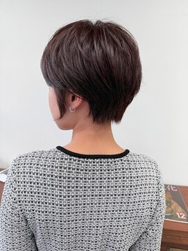 ヘアー アイス 御器所本店(HAIR ICI) 黒髪小顔レイヤーボブパーマ×暗髪透明感冬カラー