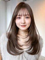 シオン(shion) イメチェン韓国ヘアロング顔周りレイヤー_F1520