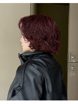 メゾンマイル 恵比寿(maison mile)&nbsp;ブリーチなしボルドー×ボブパーマ[恵比寿/髪質改善/レイヤー]