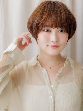 カバーヘア ブリス 戸田公園西口店(COVER HAIR bliss) ボルドーカラーブリーチなし丸みショートボブTd3戸田公園20代
