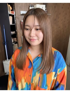 零秒女髪 千里丘店 透明感のある艶カラー×まとまりロングヘア髪質改善艶髪艶感