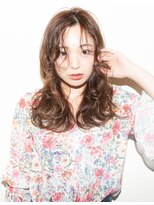 セラ バイ ユーレルム(SerA by U-REALM)&nbsp;大人美髪ウェーブ 担当 森　美髪／ネイビーカラー