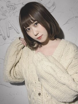 ナナカバイミーツハンド(nana.ca by meetsHAND) 愛され内巻きボブ × アッシュグレージュ