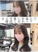 お客様ビフォアフ*顔まわりカットくびれヘア シースルーバング