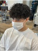 波巻きスパイラルツイストスパイラルパーマツーブロックパーマ