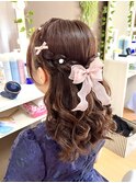 編み込みハーフアップ【新横浜/ヘアセット】