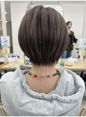 マッシュショート「髪質改善/ピンクブラウン/白髪ぼかし」
