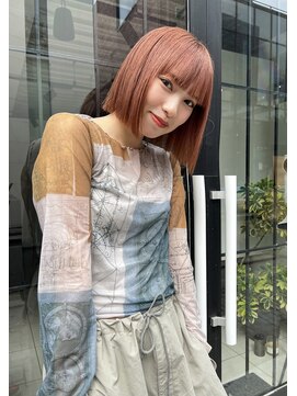 ロンド 表参道店(Lond) 秋冬大オススメ切りっぱなしボブ×オレンジベージュ