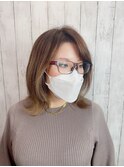 【ウルフカット】【ミディアム】【グラデーションカラー】