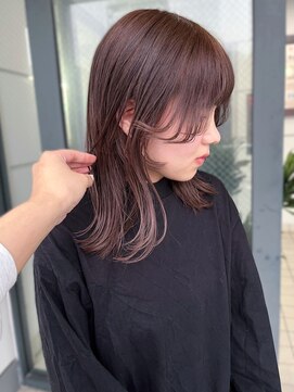 イロウ 天神大名店(IROW) ピンクグレージュ　小顔カット　顔周りカット　艶髪【天神大名】
