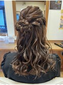 ハーフアップヘアアレンジ