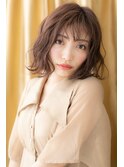 □小顔ウェーブミディアム外ハネボブパーマ403-3★越谷20代30代