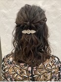 【ハーフアップヘアアレンジ】ヘアセット/渋谷/タンバルモリ/眉