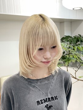 ミーム 原宿 表参道(meme) ◎ブロンドハイトーンカラーデザインカラーアンブレラカラー金髪