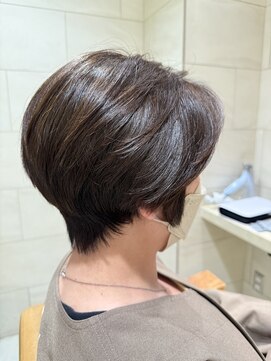 ピークアブー アヴェダ 池袋東武(PEEK-A-BOO AVEDA) ショートカット×ひし形ショートボブ×前髪あり20代30代40代