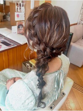 エクステンション クーチャー(Extention Cu'cha) 結婚式お呼ばれ　サイド編みおろし