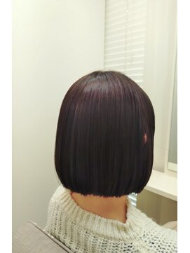 シーク センター南店(seek) ダークカラー縮毛矯正ボブ