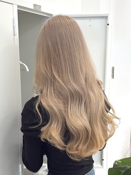 サンクプロジェクト(cinq PROJECT) 明るめラベンダーミルクティーベージュ韓国ミディアムレイヤー