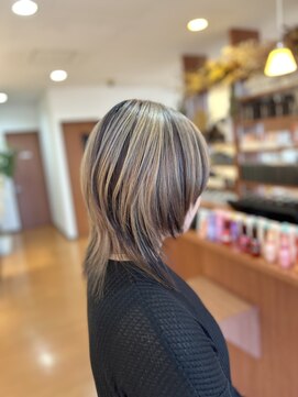 スタジオフィット(STUDIO FITTO) ★デザインカラー(グレージュ×ダークグレー)ウルフヘア★