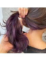 TONE（トーン）by Chara 池袋 髪質改善 ダブルカラー 【4月上旬OPEN（予定）】&nbsp;パープルカラーのデザインインナーカラー【池袋東通り】