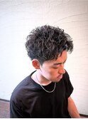メンズカットピンパーマ