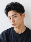 爽やかアップバング×メンズショート