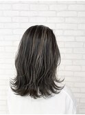 20代30代ハイライト×アッシュベージュ/バレイヤージュ/小顔