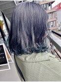 透明感ある裾カラー