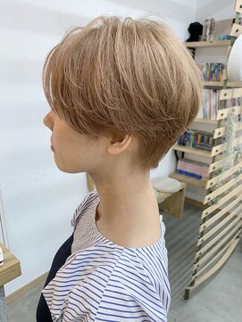 キューズ クラブ(cuz KLUB) 【cuzKLUB】ナチュラルショート×ピンクベージュ【池袋】