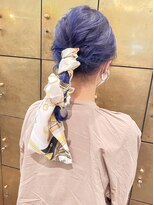 ヘアーアイスカルテット(HAIR ICI QUARTET)&nbsp;ブルーラベンダー　スカーフアレンジ