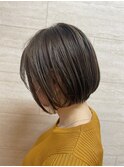 グレージュ×丸みボブ☆