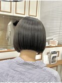前髪マチルダボブピンクベージュインナーグレージュ