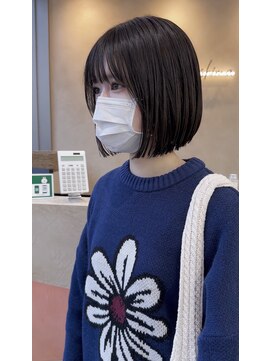 サンド 鹿児島中央(sand) ボブ　フルバング　ハッシュカット　イメチェン　似合わせカット