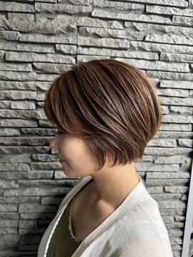 ハイバレーヘアーメゾン(HIGH VALLEY HAIRMAISON) ハンサムショートベージュカラー岡山南中央町