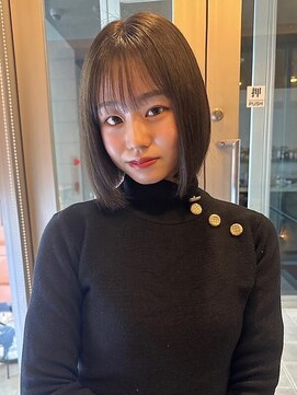 ダブル(W) ボブ/ストレート/ミルクティーブラウン