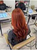 アプリコットオレンジ小顔ワンレンケアブリーチ所沢韓国