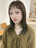 テルヴェ(Terve) 顔周りレイヤーオン眉カットデザインカラー