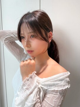 ロンドルピナス 小倉(Lond Lupinus) イメチェン外ハネボブ美髪ワイドバングミディアムレイヤーカット