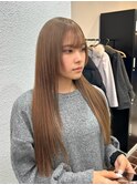 ロング/マロンベージュ/艶髪/艶カラー/透明感カラー