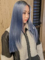 プネル 渋谷(PUNEL) スモーキーブルー / 艶感ストレート / ハイトーンカラー